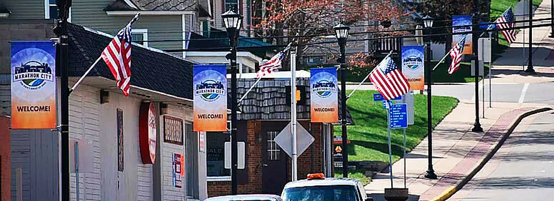 City Pole Banners | Light Post Banner Brackets