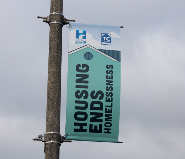 Homeless Banner Downtown Traverse City