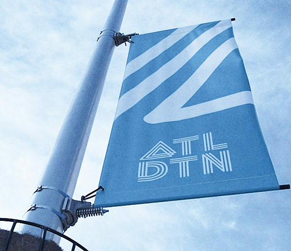 Single Sided Pole Banner | Banner Saver Banner Brackets