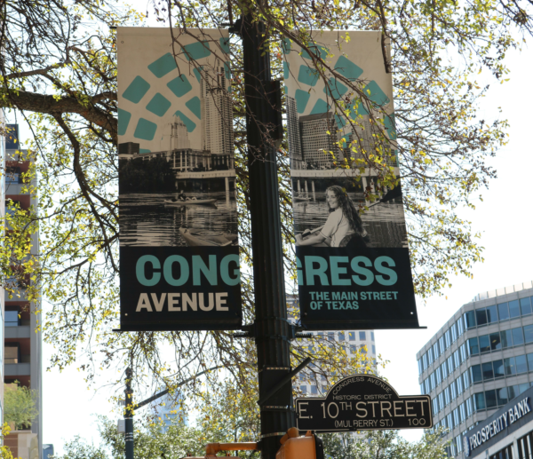 austin texas light pole banner program