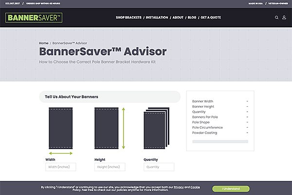 Screenshot of BannerSaver advisor tool