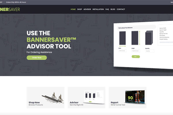 BannerSaver™ new home page design